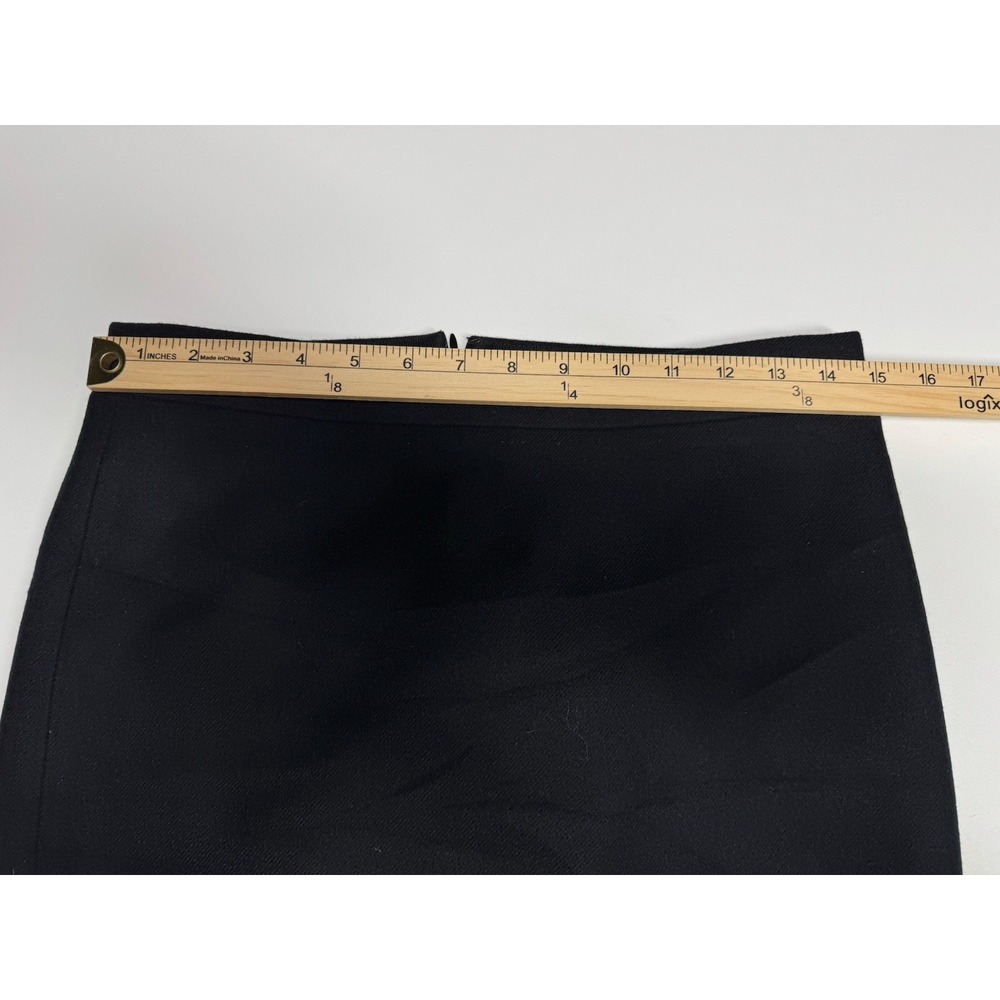 J. Crew The Pencil Skirt Women's Size 4 Black Wool Back Slit Lined Office Preppy - Picture 4 of 10